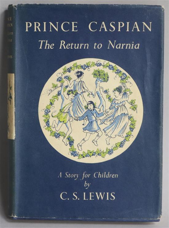 Lewis, Clive Staples - Prince Caspian, 1st edition, illustrated by Pauline Baynes, in price clipped dj,